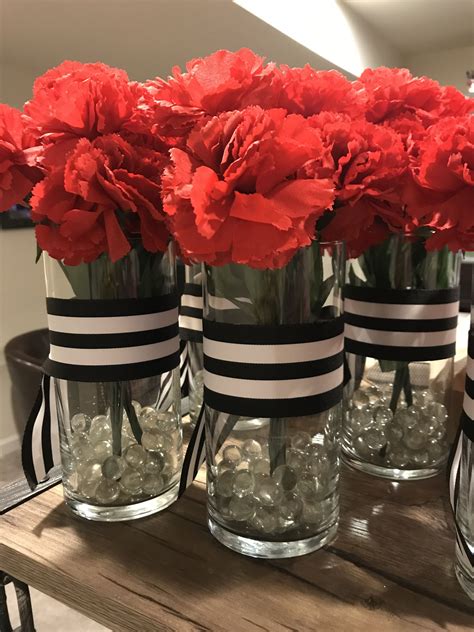 graduation centerpieces with flowers